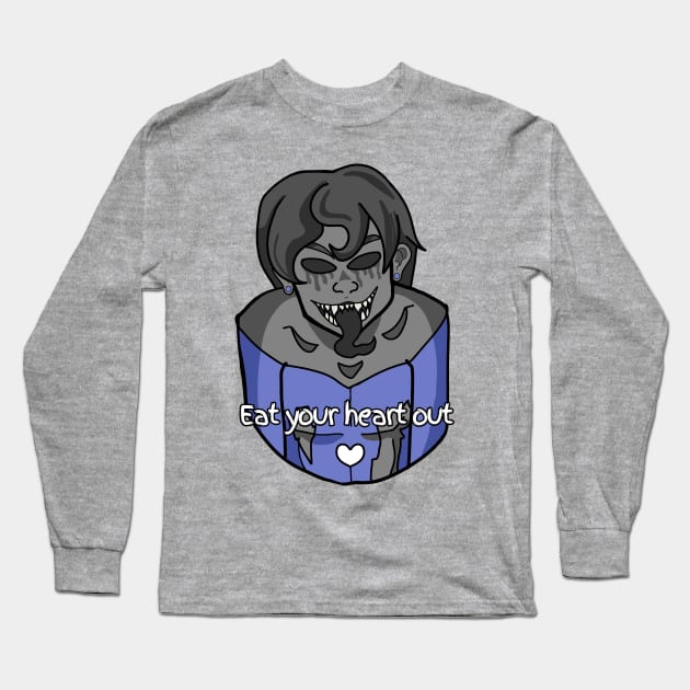 Eyeless Jack with Text Long Sleeve T-Shirt by Media By Moonlight